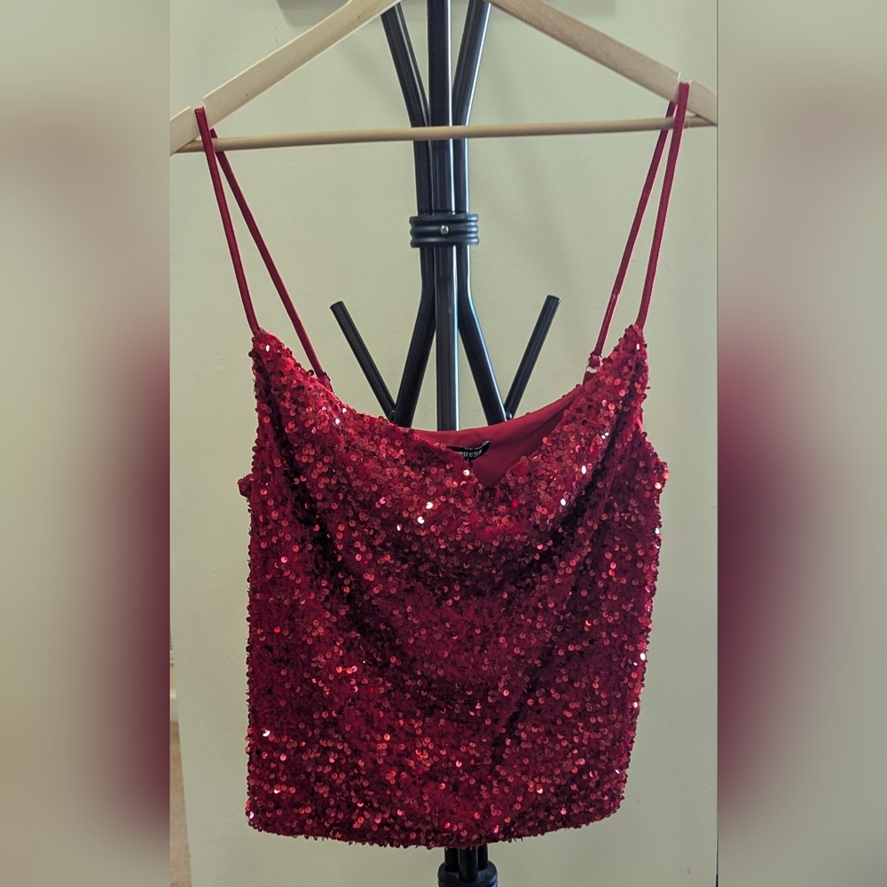 NWT Express Sequin Camisole Top - Size XL